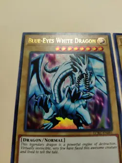 2x Yugioh Blue-Eyes White Dragon Version 1 LCKC-EN001 1st Ed Ultra Rare VLP - Image 2