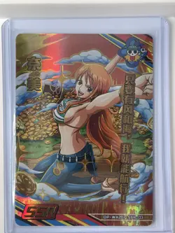 One Piece Nami Bikini SSR CCG SP Foil Waifu Anime Card OP-WA201-SSR-03 NM - Image 1