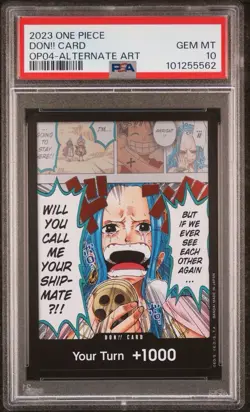 PSA 10 2023 ONE PIECE OP04-KINGDOMS OF INTRIGUE ALTERNATE ART DON!! CARD - Image 1
