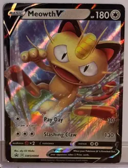 Meowth V Swsh004 Swsh: Sword & Shield Promo Cards Holo - Image 1