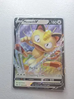Meowth V Swsh004 Swsh: Sword & Shield Promo Cards Holo - Image 1