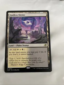 Godless Shrine Land Plains Swamp Shock Edge of Eternities EOE MTG Card R 0254 - Image 1