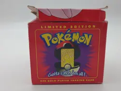 Pokemon 1999 Sealed Jigglypuff 23K Gold-Plated Card #39 Burger King Red Box - Image 4
