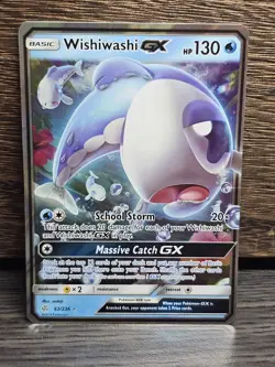 Wishiwashi GX 63/236 Sm-Cosmic Eclipse Holo Pokemon Card TCG Near Mint NM - Image 1