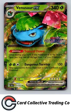 Miscellaneous Cards & Products #001/142 Venusaur ex (Stellar Crown Stamp) - Image 1