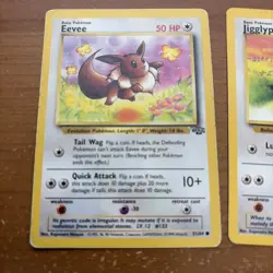Pokemon Jungle Trading Cards - Jigglypuff (54/64) and Eevee (51/64) - Image 2