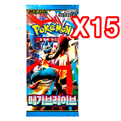 15+2PACKS Mega Brave(Mega Evolution)+Random Pokemon Cards Booster Sealed KOREAN - Image 2