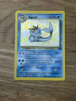 Vaporeon 12/62 Holo Rare Unlimited Jungle French Aquali WOTC Pokemon Card - Image 1