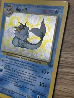 Vaporeon 12/62 Holo Rare Unlimited Jungle French Aquali WOTC Pokemon Card - Image 5