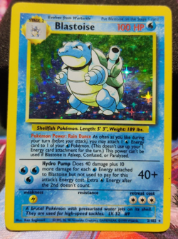 Blastoise 2/130 Base Set 2 Holo Rare Pokemon Card English Light Play VTG WOTC - Image 1