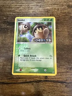 Seedot 71/107 2005 EX Deoxys Promo Reverse Holo Common Stamped Pokemon Card - Image 1