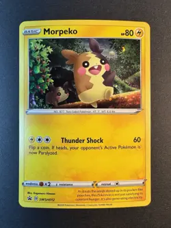Morpeko - SWSH012 With *SWIRL* Sword & Shield Black Star Promo Pokemon Card - NM - Image 3
