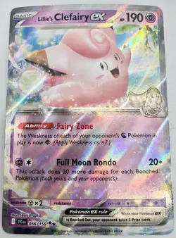 Lillie’s Clefairy ex - 56/159 - Near Mint- SV09: Journey Together Pokemon Card - Image 1