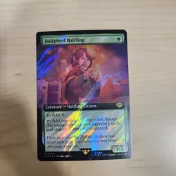 Delighted Halfling Extended Art Surge FOIL #774 | LTR Lord Of The Rings | MTG - Image 1