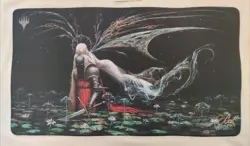 !!NEW!! MTG Seb McKinnon Sower of Temptation Stitched Playmat Signed Kickstarter - Image 1