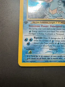Pokemon TCG Neo Genesis 1st Edition Holo Rare Feraligatr 5/111 HP - Image 4