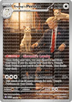 Trump's Persian DIY Pokemon Card - ONE OF A KIND - Very Popular! Fan Art - Image 1