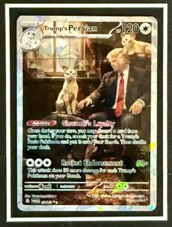 Trump's Persian DIY Pokemon Card - ONE OF A KIND - Very Popular! Fan Art - Image 2