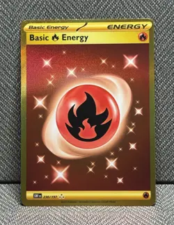 Pokemon TCG Basic Fire Energy Sv03: Obsidian Flames 230/197 Gold Hyper Rare 🔥 - Image 1