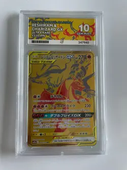 Pokemon Card Reshiram & Charizard GX || 220/173 Tag Team || ACE 10 GEM MINT - Image 1