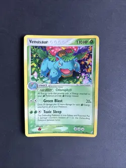 Pokemon TCG Venusaur EX Crystal Guardians 28/100 Holo Exclusive Cosmos Holo Rare - Image 1