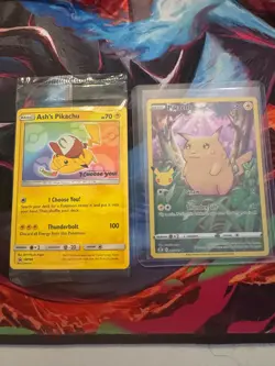 Sealed NM-Mint Ash's Pikachu & Pikachu 005/025 Celebrations Holo 2021 - Image 1