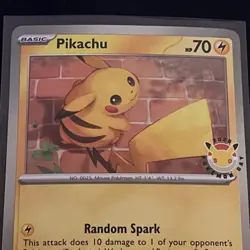 Pikachu 051 /162 Stamped 2026 Pokemon Day 30th Anniversary Promo NM - Image 2