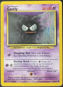 Gastly 050/102 Base Set Regular - Pokemon Card - Image 1