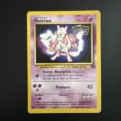 Pokemon TCG Mewtwo Black Star Promo 3 WOTC 1999 WB ‘The First Movie’ Stamp - Image 1