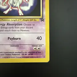 Pokemon TCG Mewtwo Black Star Promo 3 WOTC 1999 WB ‘The First Movie’ Stamp - Image 5