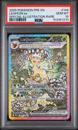 POKEMON PSA 10 LEAFEON EX PRISMATIC EVOLUTIONS 144/131 - Image 1