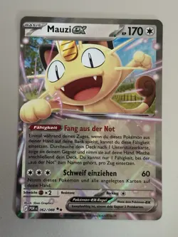 Pokemon Karte – Mauzi ex (POR 062/088) – Holo – Optimale Ordnung – Near Mint - Image 1