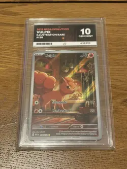 Pokemon 2025 Vulpix Mega Evolution 138/132 ACE 10 GEM MINT - Image 1