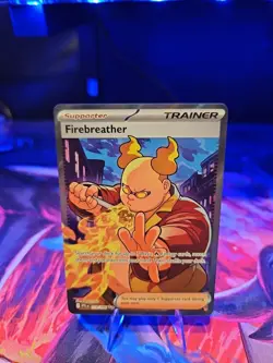 Pokemon Phantasmal Flames Firebreather 119/094 Full Art Trainer Ultra Rare NM - Image 2