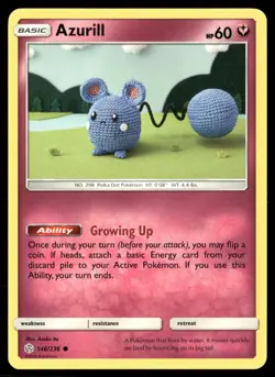 Azurill 146/236 Common Cosmic Eclipse Pokemon Near Mint - Image 1