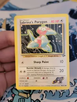 Pokemon TCG Sabrina's Porygon 98/132 Gym Heroes Challenge WOTC - Image 1