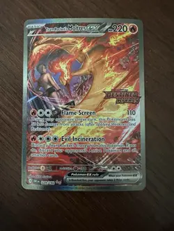 Pokemon Team Rocket's Moltres EX Destined Rivals 229/182 Foil Rare 220HP Card - Image 1