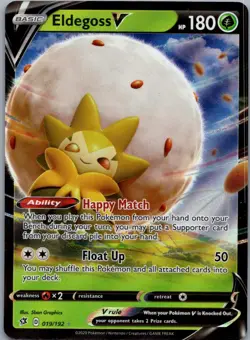 Eldegoss V 019/192 Holo Rare V Rebel Clash Pokemon Near Mint - Image 1