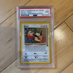 PSA 9 Eevee #11 Black Star Promo 2000 Holo Pokemon Card Mint - Image 1
