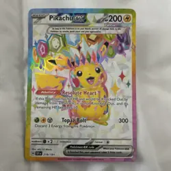 Pikachu ex Ultra Rare Electric Pokemon Sv08 Surging Sparks Full Art Promo Holo - Image 1