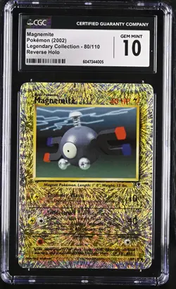 CGC 10 Magnemite Legendary (Collection) 80/110 Reverse Holo Pokemon Card - Image 1