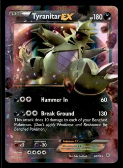 Pokemon TCG XY - Ancient Origins #42/98 Tyranitar EX DMG - Image 1