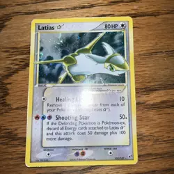 Pokemon Latias Gold Star EX Deoxys Ultra Rare Holo Card 105/107 Heavily Played - Image 1