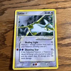Pokemon Latias Gold Star EX Deoxys Ultra Rare Holo Card 105/107 Heavily Played - Image 2
