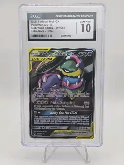 Pokemon TCG Muk Alolan Muk GX Full Art Holo Card 197/214 Sm-Unbroken Bonds - Image 1