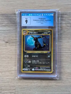 CGC 9 MINT Pokemon Japanese Umbreon 2000 Crossing the Ruins Holo Neo Discovery - Image 1