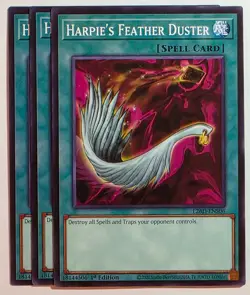 Yugioh x3 Harpie's Feather Duster L26D-ENS06 Common 1st Edition - Image 1
