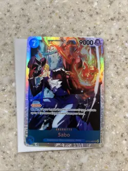 One Piece Sabo Character Card 9000 Power Blocker OP15-046 Card Game - Image 1