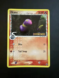 Pokemon TCG Dragon Frontiers Ekans EX Reverse Holo 47/101 Near Mint Print Error - Image 1