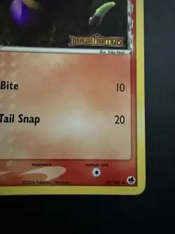 Pokemon TCG Dragon Frontiers Ekans EX Reverse Holo 47/101 Near Mint Print Error - Image 2